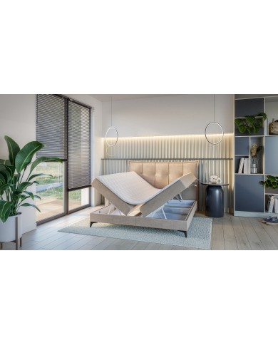 LIT BOXSPRING FOXY – Élégance structurée & confort haut de gamme