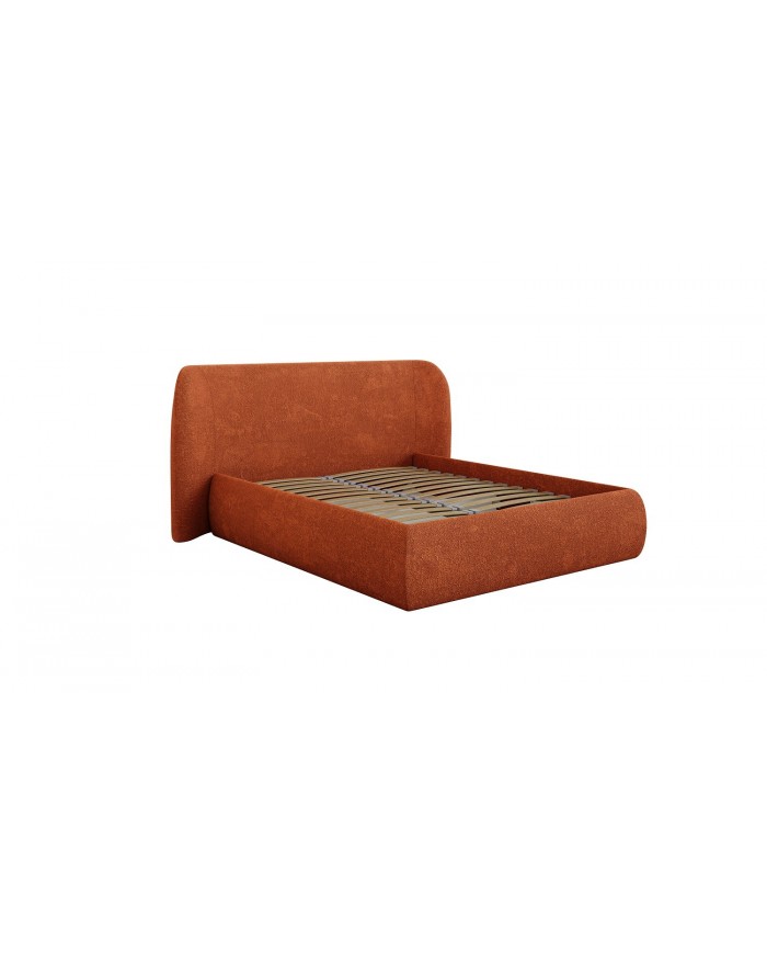 Lit continental Design Rita avec sommier intégré et tissus Oxford au choix – Élégance Douce et Fonctionnelle