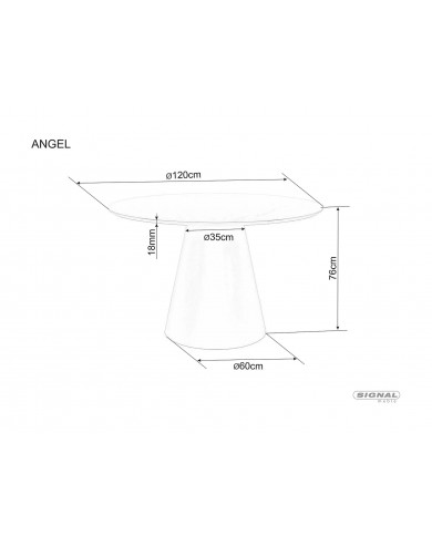 Table ronde Design 120x120 cm Los Angeles