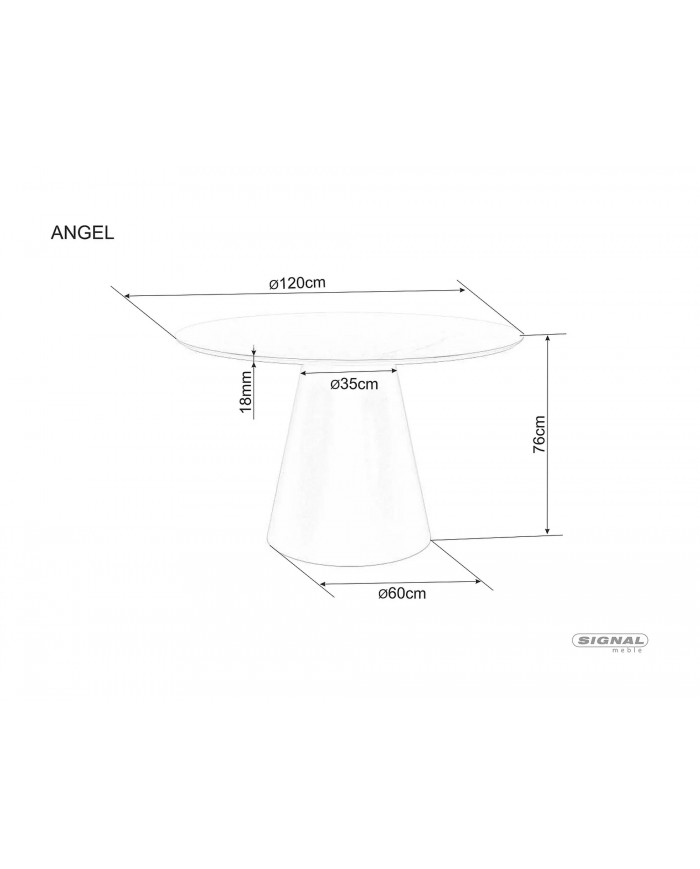 Table ronde Design 120x120 cm Los Angeles