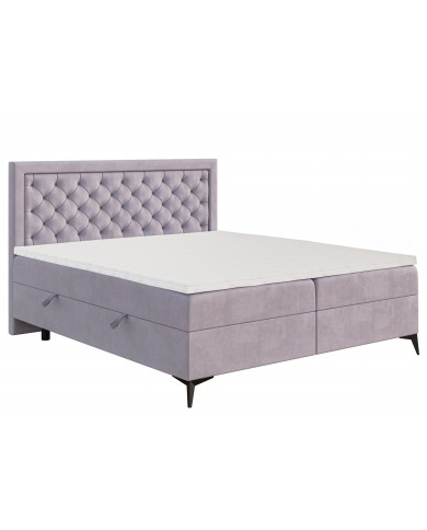 BOXSPRING LUISA – Élégance et Confort au design raffiné, avec double coffre de rangement et confort multicouche