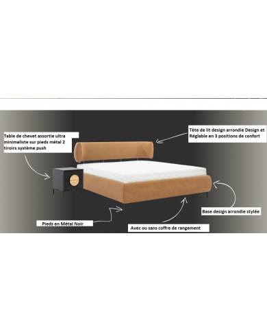 Chambre Complète Novilla – Élégance Italienne & Design Sculptural