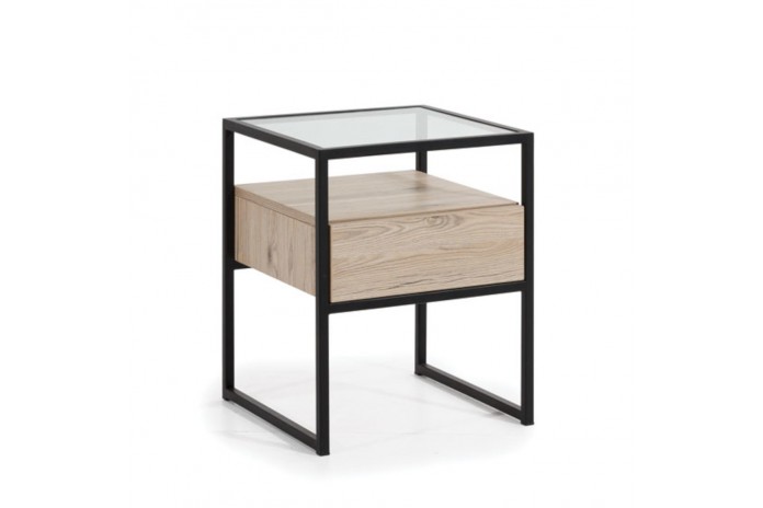 Table de Chevet Loft – Élégance Industrielle et Fonctionnalité
