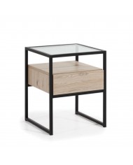 Table de Chevet Loft – Élégance Industrielle et Fonctionnalité