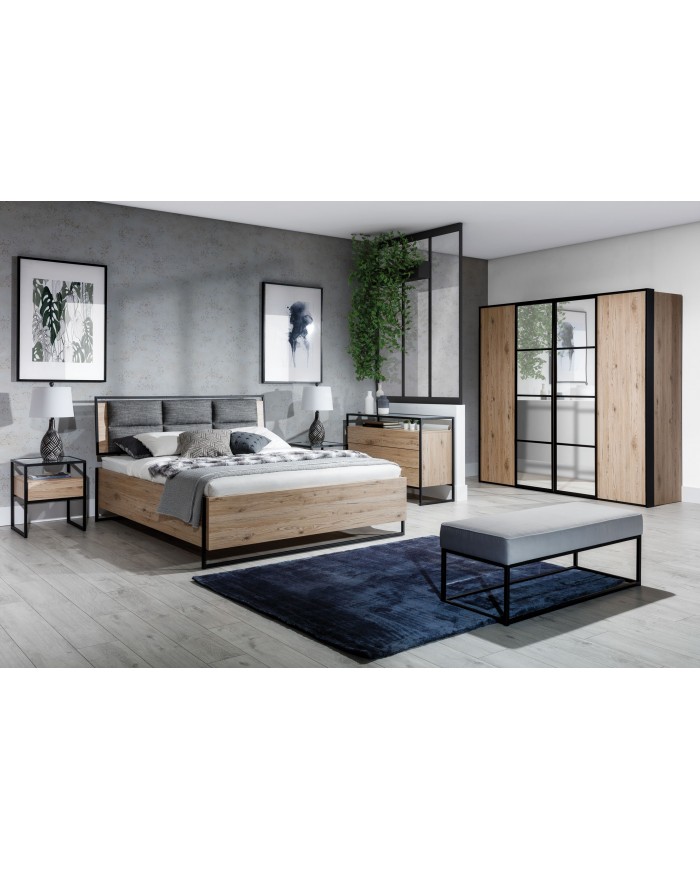 Lit Loft – Design Industriel & Confort Haut de Gamme