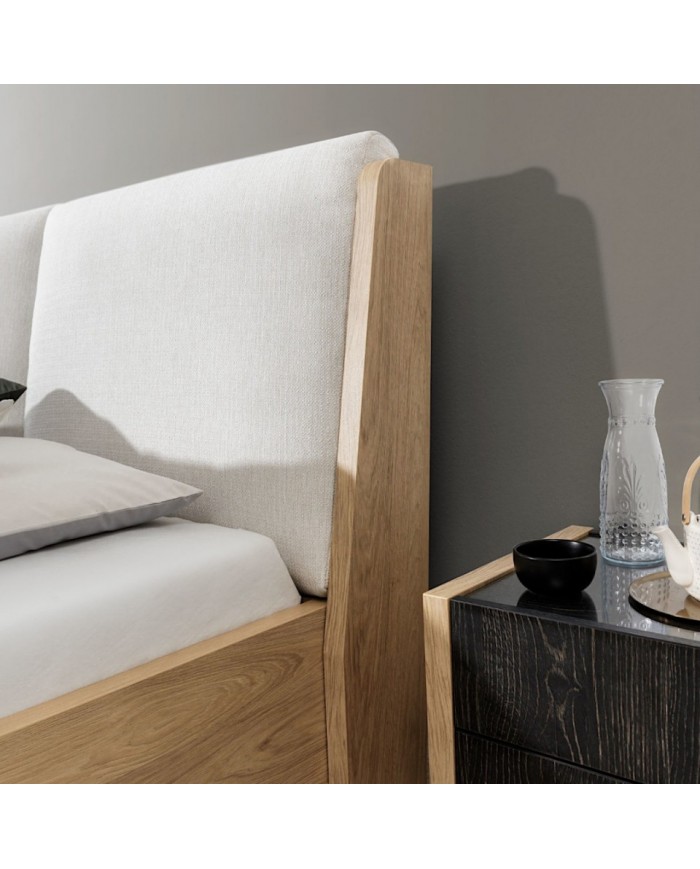 Lit Modella – Élégance Naturelle & Confort Raffiné - 3 tissus au choix - sommier compris