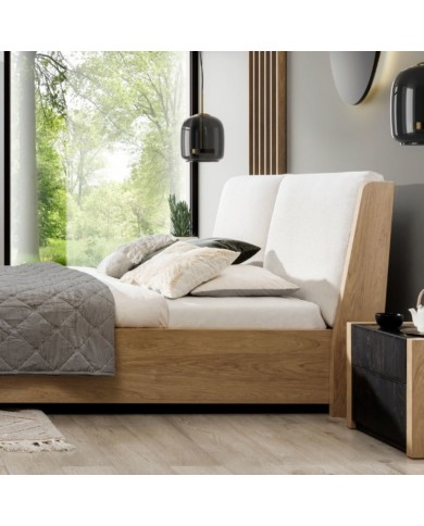 Lit Modella – Élégance Naturelle & Confort Raffiné - 3 tissus au choix - sommier compris