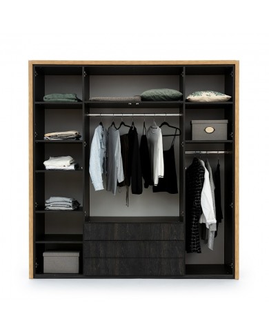 Armoire Modella 4 Portes – Design Audacieux & Rangement grands tiroirs  XXL