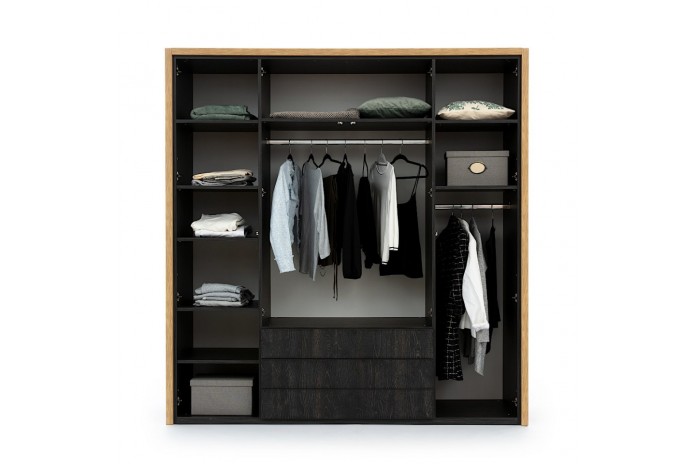 Armoire Modella 4 Portes – Design Audacieux & Rangement grands tiroirs  XXL
