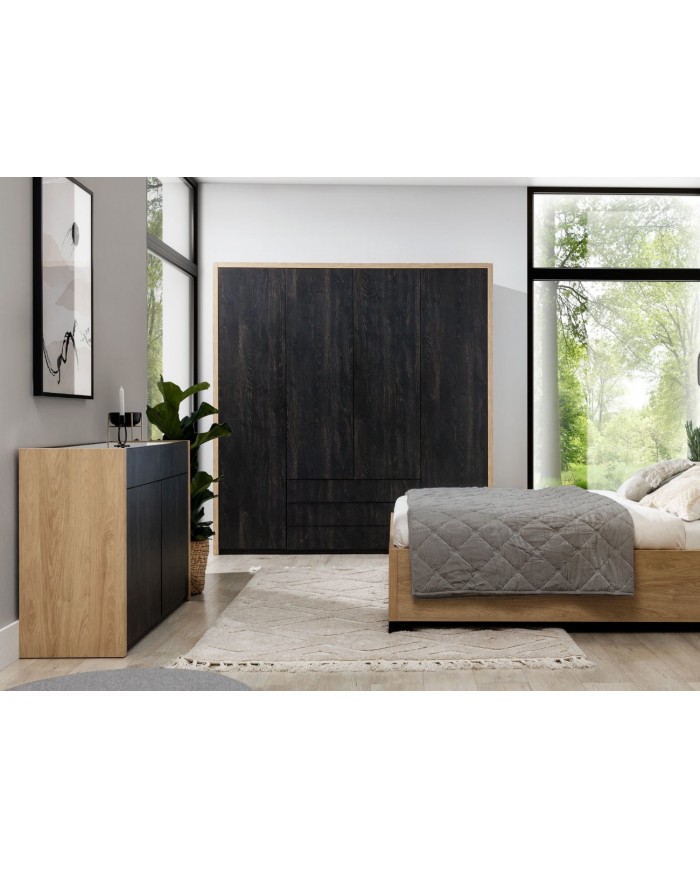 Commode Modella – 2 portes - 2 tiroirs  sans poignées système push and pull