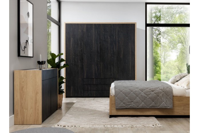 Commode Modella – 2 portes - 2 tiroirs  sans poignées système push and pull