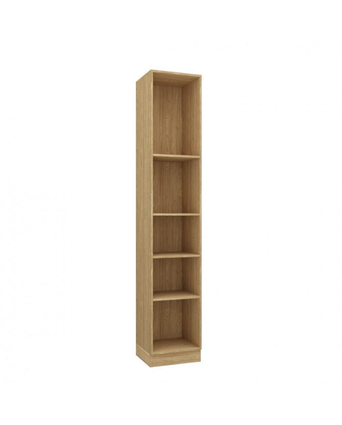 Bibliothèque ouverte avec 5 étagères 45 cm chêne huilé Ambiance