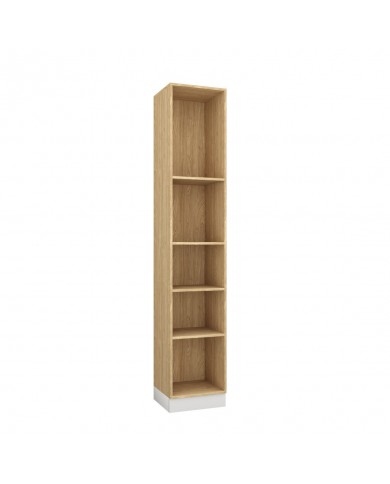 Bibliothèque ouverte avec 5 étagères 45 cm blanc mat Ambiance