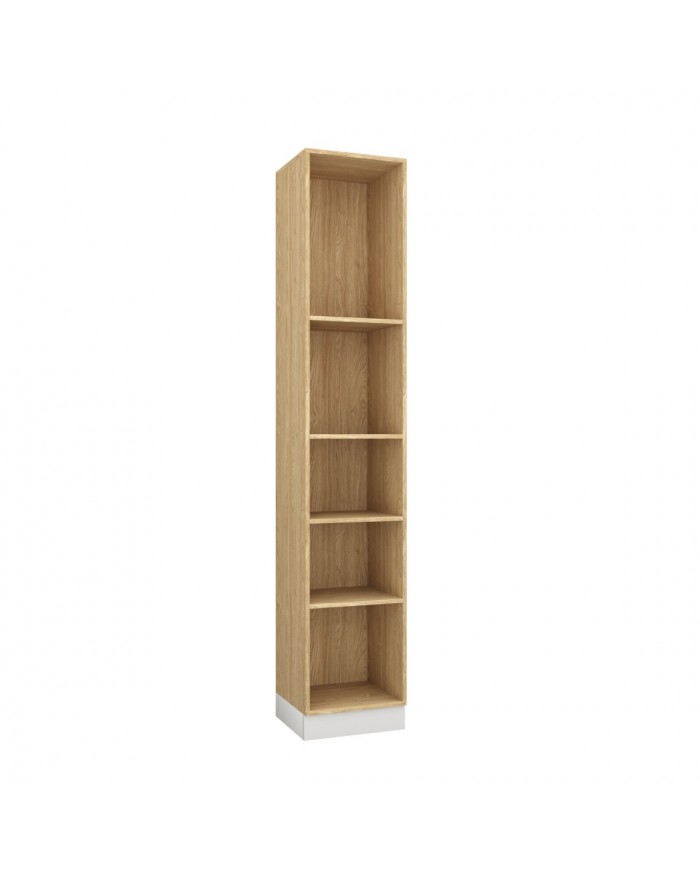 Bibliothèque ouverte avec 5 étagères 45 cm blanc mat Ambiance