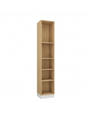 Bibliothèque ouverte avec 5 étagères 45 cm blanc mat Ambiance