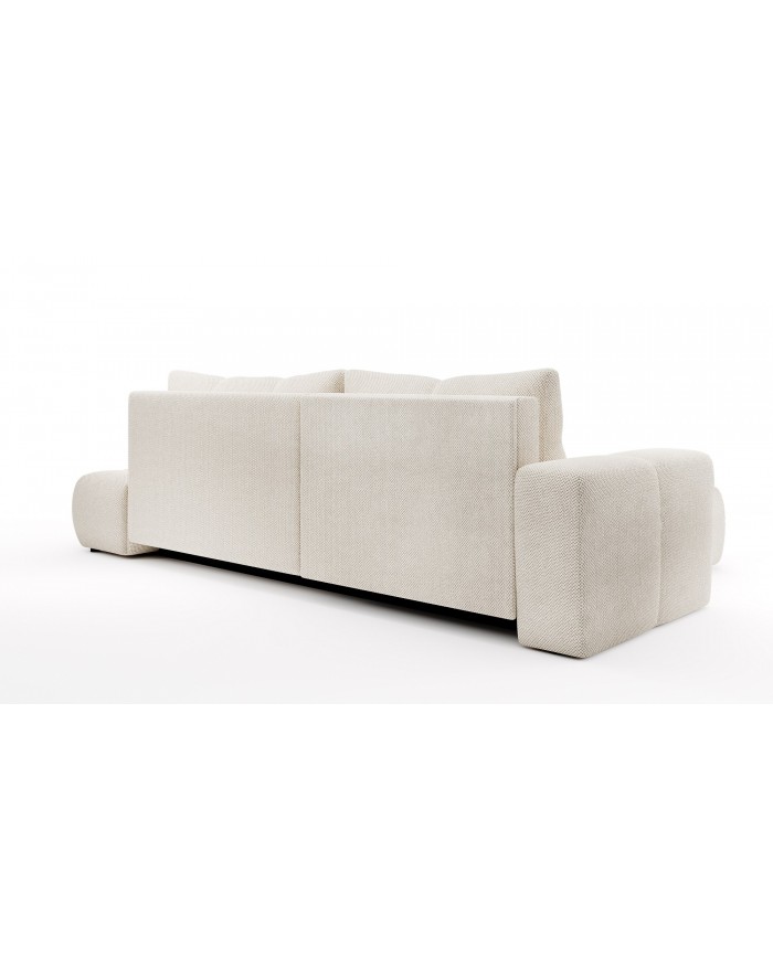CANAPÉ D’ANGLE CONVERTIBLE SOHO EN TISSU BOUCLÉ HAUT DE GAMME À PRIX FOU !
