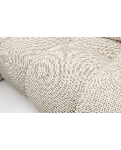 CANAPÉ D’ANGLE CONVERTIBLE SOHO EN TISSU BOUCLÉ HAUT DE GAMME À PRIX FOU !