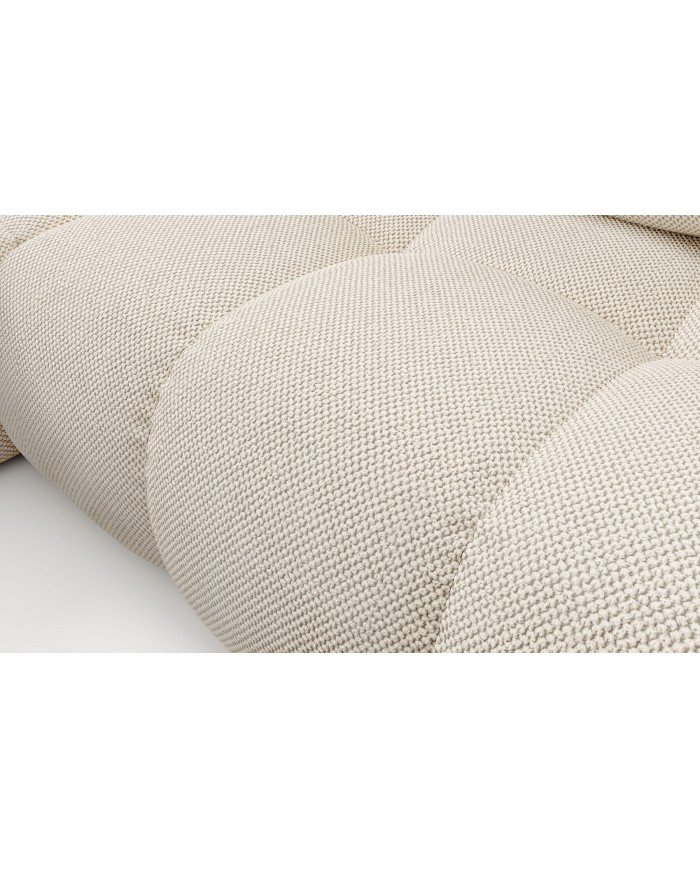 CANAPÉ D’ANGLE CONVERTIBLE SOHO EN TISSU BOUCLÉ HAUT DE GAMME À PRIX FOU !