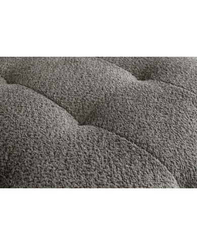 Canapé XL MAJESTA 295 cm en tissu bouclé gris – Déhoussable, avec ressorts ensachés pour un confort premium
