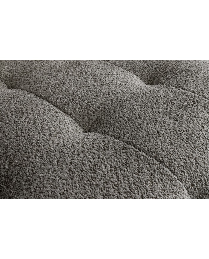 Canapé XL MAJESTA 295 cm en tissu bouclé gris – Déhoussable, avec ressorts ensachés pour un confort premium
