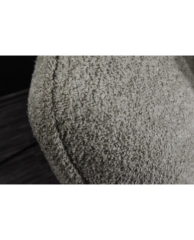 Canapé XL MAJESTA 295 cm en tissu bouclé gris – Déhoussable, avec ressorts ensachés pour un confort premium