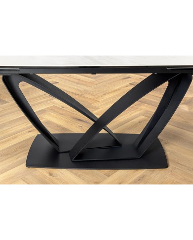 Table en céramique extensible effet marbre blanc 180(260)x95x76 cm Volterra