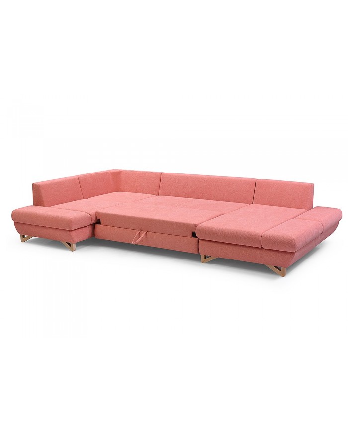 Canapé d’angle AVITA IV avec couchage XXL – Design et confort - choix teinte - PRIX USINE + LIVRAISON INCLUSE