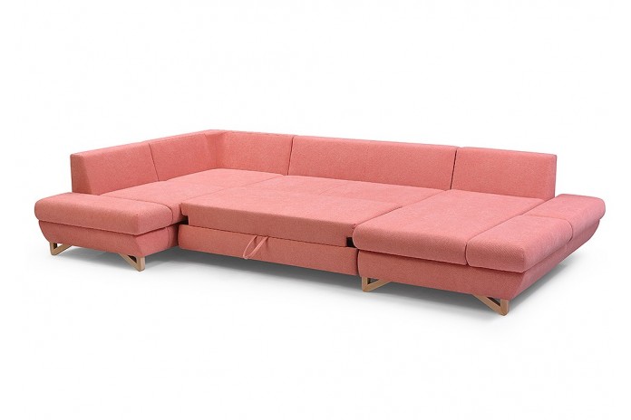 Canapé d’angle AVITA IV avec couchage XXL – Design et confort - choix teinte - PRIX USINE + LIVRAISON INCLUSE