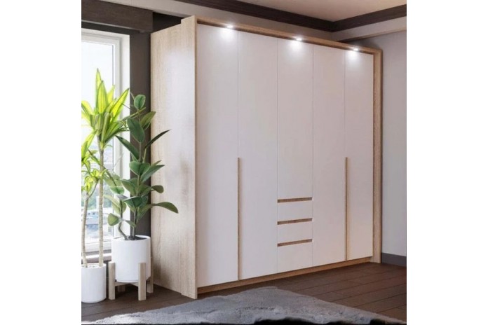 ARMOIRE DESIGN LEXO – 3 PORTES & 3 TIROIRS | STYLE + RANGEMENT XXL + PRIX IMBATTABLE !