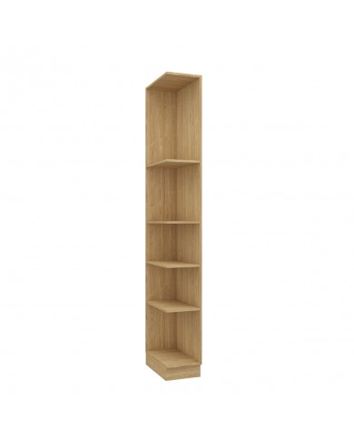 Bibliothèque latérale gauche ouverte avec 5 étagères 45 cm chêne huilé Ambiance