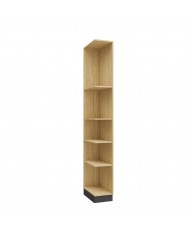 Bibliothèque latérale gauche ouverte avec 5 étagères 45 cm gris graphite Ambiance