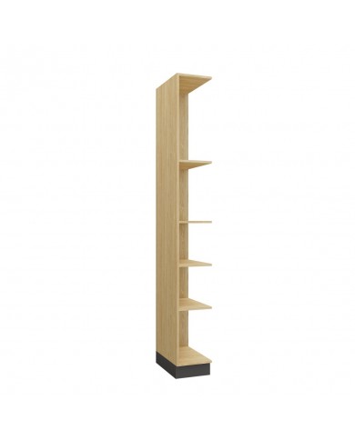 Bibliothèque latérale droite ouverte avec 5 étagères 45 cm gris graphite Ambiance