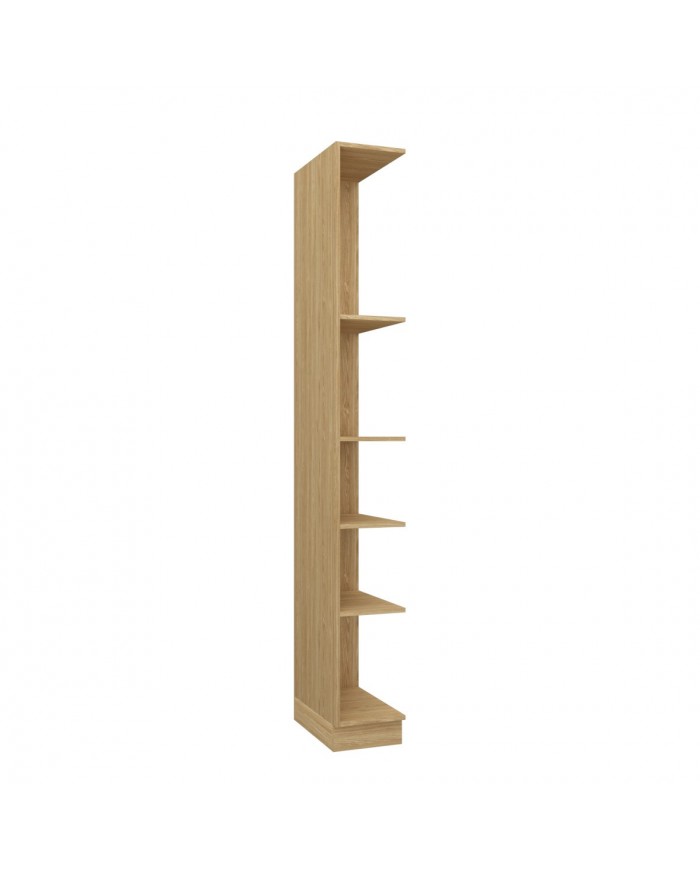 Bibliothèque latérale droite ouverte avec 5 étagères 45 cm chêne huilé Ambiance