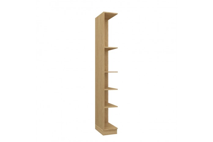 Bibliothèque latérale droite ouverte avec 5 étagères 45 cm chêne huilé Ambiance