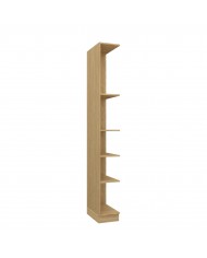 Bibliothèque latérale droite ouverte avec 5 étagères 45 cm chêne huilé Ambiance