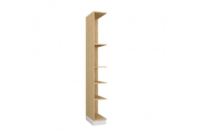 Bibliothèque latérale droite ouverte avec 5 étagères 45 cm blanc mat Ambiance
