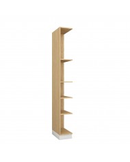 Bibliothèque latérale droite ouverte avec 5 étagères 45 cm blanc mat Ambiance