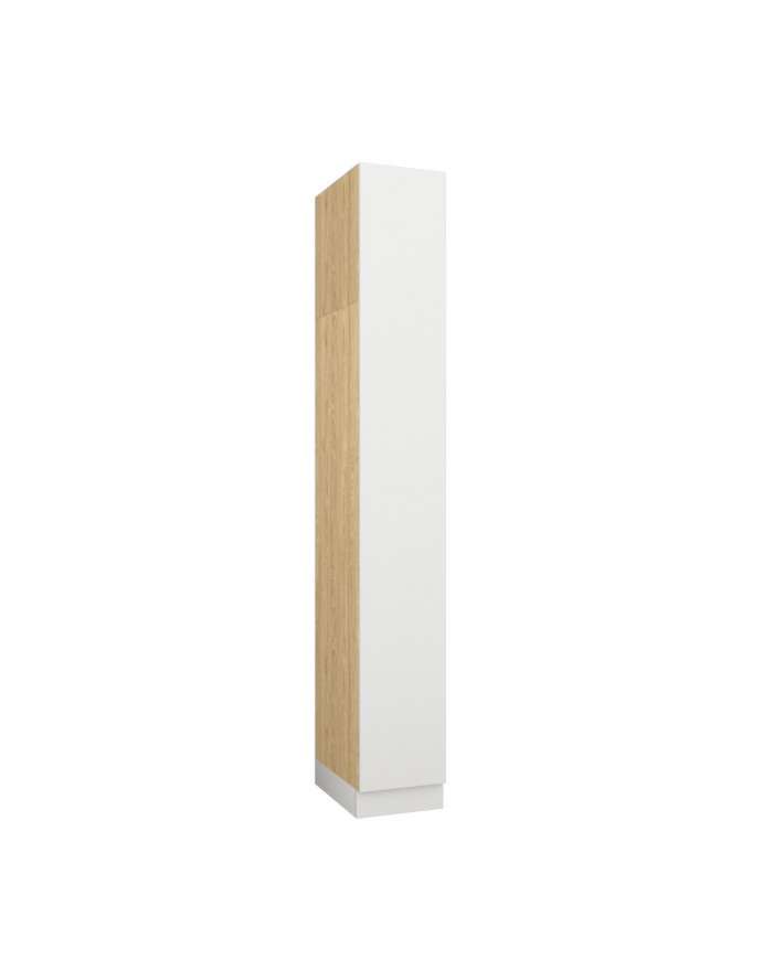 Armoire avec une porte et double penderie 35 cm blanc mat Ambiance