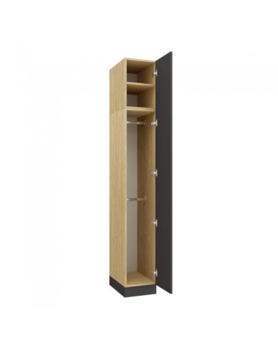 Armoire avec une porte et double penderie 35 cm gris graphite Ambiance