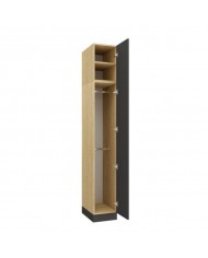 Armoire avec une porte et double penderie 35 cm gris graphite Ambiance