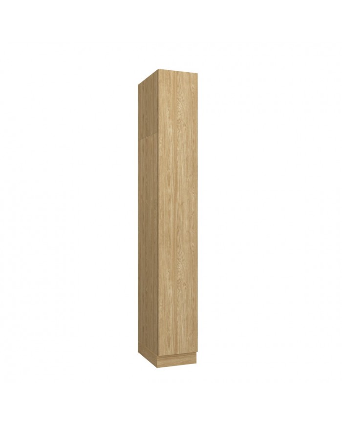 Armoire avec une porte et double penderie 35 cm chêne huilé Ambiance