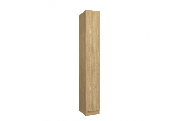 Armoire avec une porte et double penderie 35 cm chêne huilé Ambiance