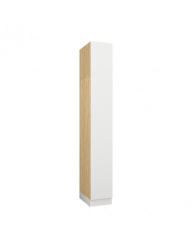 Armoire avec une porte et étagères 35 cm blanc mat Ambiance