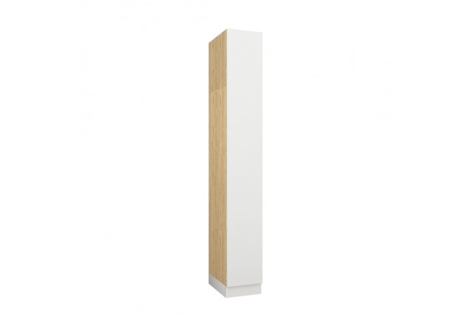 Armoire avec une porte et étagères 35 cm blanc mat Ambiance