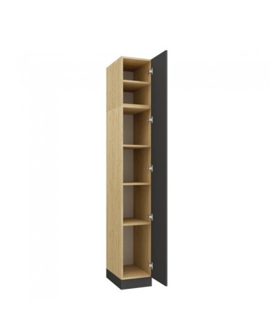 Armoire avec une porte et étagères 35 cm gris graphite Ambiance