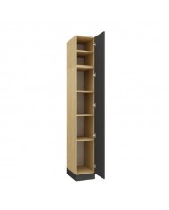 Armoire avec une porte et étagères 35 cm gris graphite Ambiance