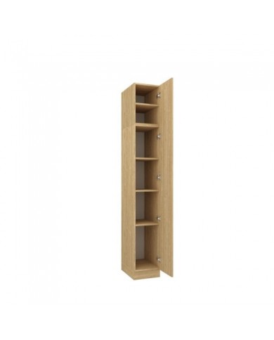 Armoire avec une porte et étagères 35 cm chêne huilé Ambiance