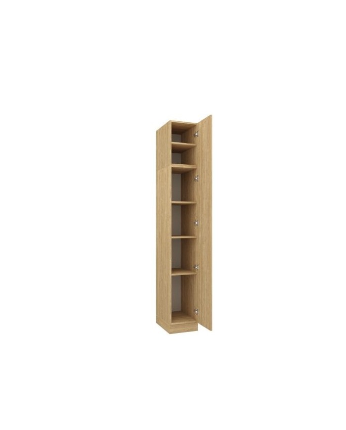 Armoire avec une porte et étagères 35 cm chêne huilé Ambiance