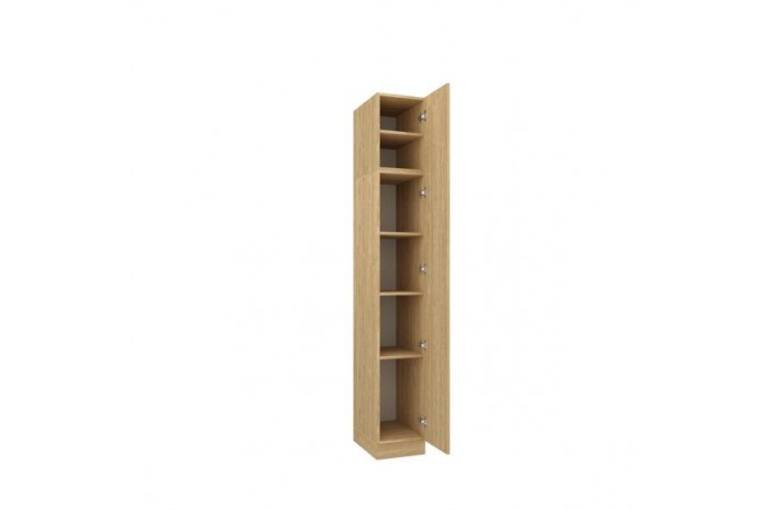 Armoire avec une porte et étagères 35 cm chêne huilé Ambiance