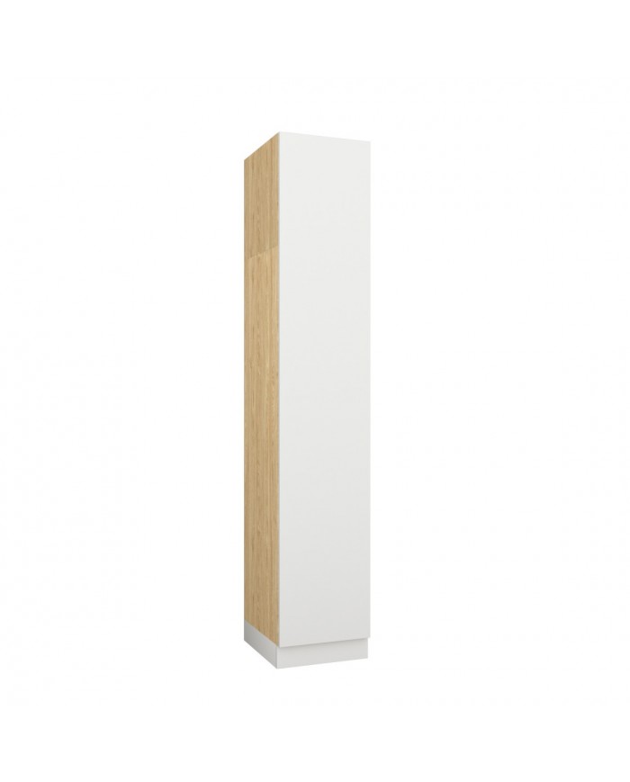 Armoire une porte double penderie 45 cm blanc mat Ambiance